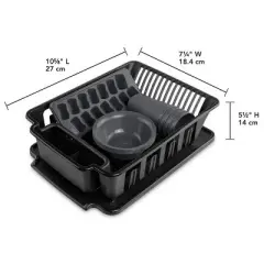12-Piece Kitchen Set &uml;C Sink Set, Bowls, Tumblers & Ice Cube Trays, BPA-Free, Black