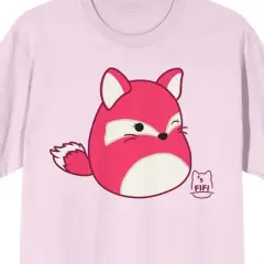Squishmallows Fifi Crew Neck Short Sleeve Cradle Pink Adult T-shirt