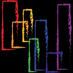 Design By Humans Rainbow Rectangles Abstract By Tank Top