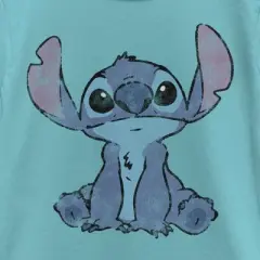 Girl's Lilo & Stitch Distressed and Fluffy Stitch Ears T-Shirt