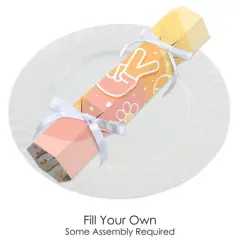 Big Dot of Happiness Stay Groovy - No Snap Boho Hippie Party Table Favors - DIY Cracker Boxes - Set of 12