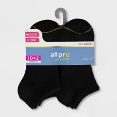 All Pro Women's Lightweight 10+2 Bonus Pack No Show Athletic Socks - 4-10