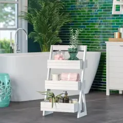 Three Shelf Storage Caddy White - RiverRidge Home