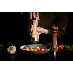 Cole & Mason Camden Salt and Pepper Grinder Set: Traditional Wood Shakers, Spot Clean, 2-Piece, Brown