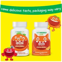 VitaWorks Kids - Iron With Vitamin C - 120 Chewables