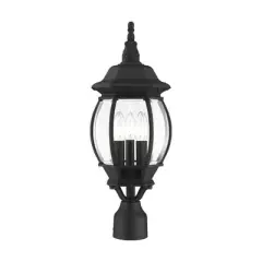 Livex Lighting Frontenac 3 - Light Post Light in  Textured Black