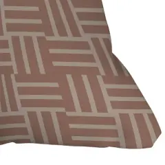 16"x16" Deny Designs Mirimo Earthy Mocha Tiles Square Outdoor Throw Pillow Beige