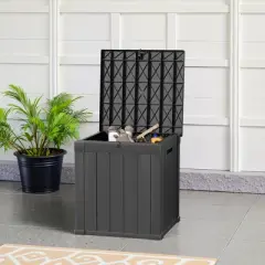 MAYEERTY 50 Gallon Large Capacity Outdoor Deck Box for Patio Furniture Cushions, Pillow with Wheels, Black
