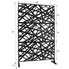 PAGED Line-Shaped Patio Privacy Screen, Fence Privacy Screen, Outdoor Privacy Screen Freestanding for Lawn Garden Deck Balcony Patio