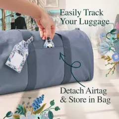 Rifle Paper Co. AirTag Luggage Tag - Garden Party Blue