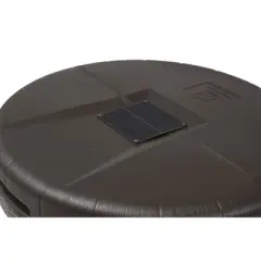 Good Ideas Aspen ECO 50 Gallon Capacity Rain Barrel Water Storage Collector Saver with Brass Spigot and Removable Lid, Oak Brown