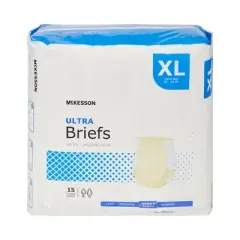 McKesson Ultra Adult Incontinence Brief XL Heavy Absorbency Contoured, BRULXL, Heavy