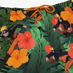 Men's Naruto 7" Elastic Waist Swim Shorts - Green/Yellow