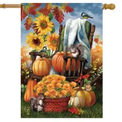 Briarwood Lane Fall House Flag 40x28 For Outdoor Fall Chair For Fall House Flag
