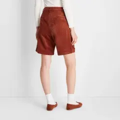 Women's Cord Oversized Trouser Shorts - Future Collective&trade; with Reese Blutstein Rust