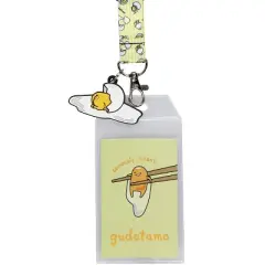 Gudetama I Can't ID Badge Holder Breakaway Lanyard w/ 2" Charm
