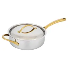 NutriChef 3.4-quart Saut&eacute; Pan W/ Lid Cookware W/ Interior Coated Prestige Ceramic Non-Stick Coating