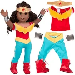Dress Along Dolly Wonder Woman Inspired Outfit for American Girl Doll