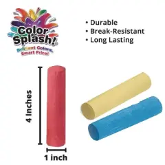 Color Splash!&reg; Giant Box of Sidewalk Chalk, 9 Colors (Box of 126)