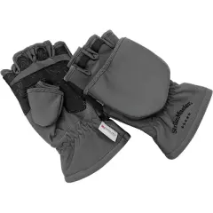 StrikeMaster Five Finger Flip Fishing Mitts - Gray
