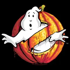 Junior's Ghostbusters Halloween Pumpkin Logo T-Shirt