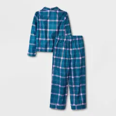 Girls' 2pc Flannel Long Sleeve Coat Pajama Set - art class&trade;
