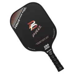 PBPRO 16'' Tour Edge Carbon Fiber Widebody Pickleball Paddle Black/Red