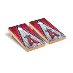 MLB Los Angeles Angels Premium Cornhole Board Triangle Weathered Version