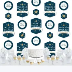 Big Dot of Happiness Twinkle Twinkle Little Star - Baby Shower or Birthday Party DIY Dangler Backdrop - Hanging Vertical Decorations - 30 Pieces