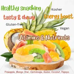 Tropical Deluxe Dried Mixed Fruit by It's Delish, 40 OZ Jumbo Container