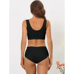 Allegra K Women's Wireless Pullover No Show Stretch Bra and Panty Set