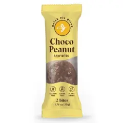 Quick Fit Bites Choco Peanut Raw Bites, 2 Crunchy & Nutty Bites Bursting with Flavor, Vegan, Gluten-Free, Kosher & Dairy Free - 10 Pack