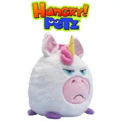 Hangry Petz: Luna Unicorn - 12" White-Pink-Purple Animal Plush