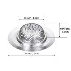 Garnen 2 Pack Kitchen Sink Drain Strainer, Stainless Steel Mesh Sink Strainer Basket, Sink Food Catcher, Shower Drain Hair Catcher For Bathroom, 3.5"