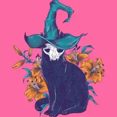 Women's Design By Humans Spooky Cat By jess1586 Racerback Tank Top