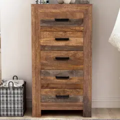 Quinto 5 Drawer Chest Natural Rustic - Furniture Of America