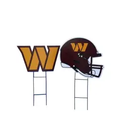 NFL Washington Commanders 2pk Logo and Helmet Garden Stake Set