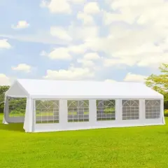 Resenkos Canopy, Outdoor Canopy Tent,20' x 32' Heavy Duty Party Tent & Carport with Removable Sidewalls and Double Doors, White