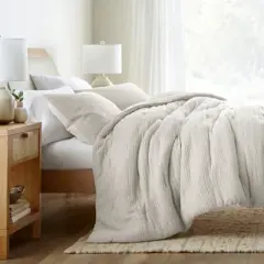 Waffle Textured Comforter Set All Season Down-Alternative Ultra Soft Puffy Bedding - Becky Cameron