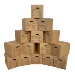 UBMOVE Moving Boxes with Handles, 15 Premium Small, 16 3/8" x 12 5/8" x 12 5/8"