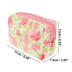 Unique Bargains Women's Octagonal Travel Organizer Toiletry Bag Rose Red 1 Pc