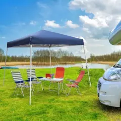 Karl Home | 8Ft. W x 8Ft. D Steel Pop-Up Slant Foot Canopy