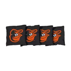 MLB Baltimore Orioles Corn-Filled Cornhole Bags Black - 4pk