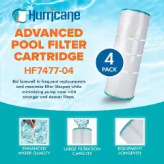 Hurricane Filters Advanced Spa Filter Cartridge for C-7477, PA75SV, FC-1260, Hayward C-570, C3020, C3000, C3000S, and Sta-Rite PRC 75, 8 Pack