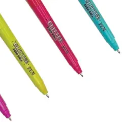 Squishy Glitter Boba Pens (4 Pack) - Fun Fidget Topper, Black Ink