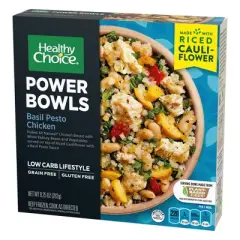 Healthy Choice Gluten Free Frozen Power Bowl Basil Pesto Chicken with Riced Cauliflower - 9.25oz