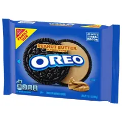 OREO Peanut Butter Flavor Creme Chocolate Sandwich Cookies Family Size - 17oz