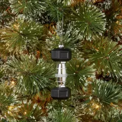 5.5" Dumbbell Glass Christmas Tree Ornament - Wondershop&trade;