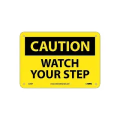 National Marker Caution Signs; Watch Your Step 7X10 Rigid Plastic C203R