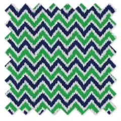Bacati - MixNMatch Blue/Green Zigzag Crib/Toddler ruffles/skirt